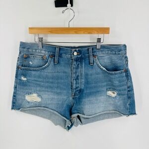 Madewell Relaxed Denim Shorts Blue Medium Wash Size 31 Jean Casual Classic Boho